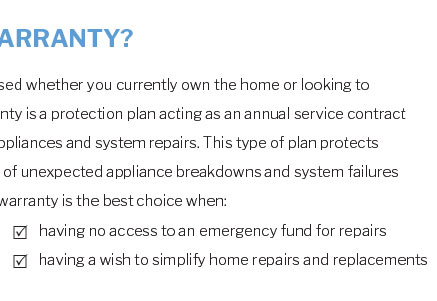 structural warranty for existing home